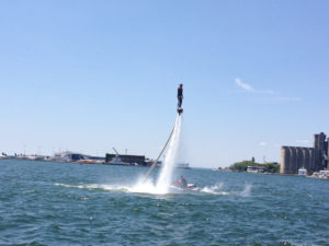 il flyboard in volo
